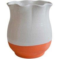 Ivyline Moreton Olive Scalloped Vase H30cm, Multi