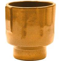 Ivyline Aries Glazed Handles Planter Rust H20cm D19cm, Brown