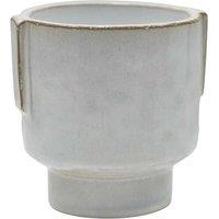 Ivyline Aries Glazed Handles Planter White H20cm D19cm, White
