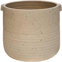 Ivyline Aurora Terrazzo Handle Planter Oat H17cm D19cm, Cream