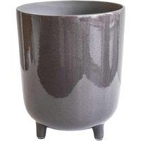 Ivyline Lecce Grey Speckled Planter H19cm D16cm, Grey