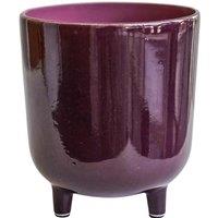 Ivyline Lecce Plum Speckled Planter H24cm D20cm, Purple