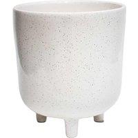 Ivyline Lecce White Speckled Planter H19cm D16cm, White