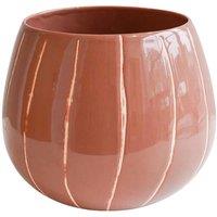 Ivyline Nova Wax Relief Rose Planter H18cm D23cm, Pink