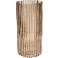 Ivyline Daphne Ribbed Vase Apricot H23cm D15cm, Orange