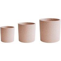 Ivyline Valetta Blush Terrazzo Planter Set Of 3, Pink