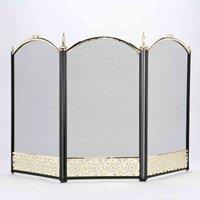 Inglenook Filigree Fire Guard Black And Brass