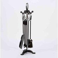 Inglenook Heavy Duty Fireplace Tool Set Chrome