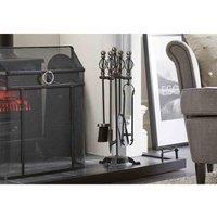 Inglenook Spiral Fire Companion Set Pewter