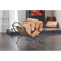 Inglenook Folding Metal Log Basket Brass