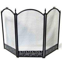 Inglenook Filigree Fire Guard Black