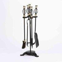 Inglenook Spiral Fire Companion Set Brass
