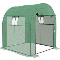 Outsunny 1.8x1.8x2m Polytunnel Greenhouse, Green