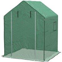 Outsunny Walk-in Greenhouse Cover Replacement - Green, Green