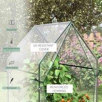 Outsunny Tomato Greenhouse w/ Zipped Doors - Clear, Clear