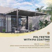 Outsunny Replacement Canopy for 4x3m Pergola - Grey, Grey