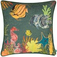 Wylder Tropics Abyss Under The Sea Chenille Filled Cushion, Blue