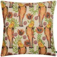 Wylder Tropics Akamba Cockatiels Tropical Filled Cushion, Orange