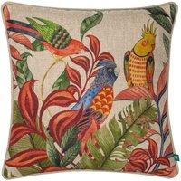 Wylder Tropics Akamba Parrot Tropical Filled Cushion, Orange