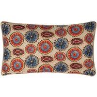 Wylder Tropics Akamba Tribal Paisley Filled Cushion, Cream