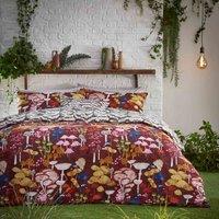furn. Furn. Amanita Abstract Mushroom Double Duvet Cover Set, Red