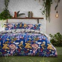 furn. Furn. Amanita Abstract Mushroom King Duvet Cover Set, Blue