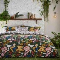 furn. Furn. Amanita Abstract Mushroom King Duvet Cover Set, Green