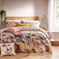 furn. Furn. Amarosa Abstract Super King Duvet Cover Set, Pink