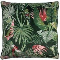 Paoletti Amazon Creatures Jungle Filled Cushion, Green