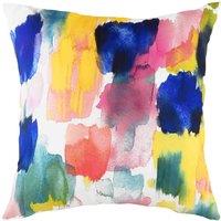 Evans Lichfield Aquarelle Brushstrokes Abstract Filled Cushion, Multi