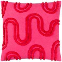 Heya Home Archie Tufted Filled Cushion, Pink