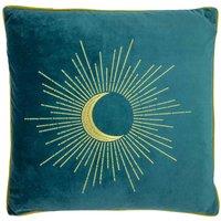 furn. Furn. Astrid Embroidered Filled Cushion, Blue