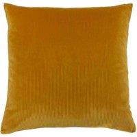 furn. Furn. Aurora Ribbed Velvet Filled Cushion, Yellow