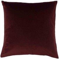 furn. Furn. Aurora Ribbed Velvet Filled Cushion, Red
