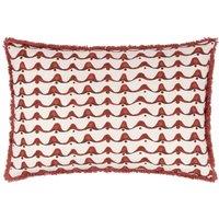 Hoem Avery Geometric Filled Cushion, Red
