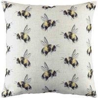 Evans Lichfield Bee You Repeat Printed Filled Cushion, White