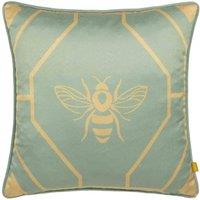furn. Furn. Bee Deco Geometric Filled Cushion, Green
