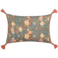 Wylder Nature Bolais Rectangular Floral Filled Cushion, Blue