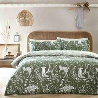 furn. Furn. Buckthorn Woodland Super King Duvet Cover Set, Green
