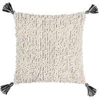 Hoem Cambre Boucle Tasselled Filled Cushion, Black