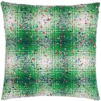 Heya Home Connie Check Jacquard Filled Cushion, Green
