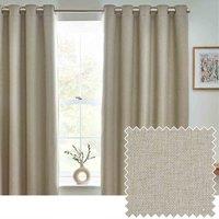 furn. Furn. Dawn 100 Blackout Thermal Eyelet Curtains, Cream