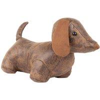 Paoletti Dexter Faux Leather Doorstop, Brown
