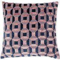 Paoletti Empire Velvet Jacquard Filled Cushion, Pink