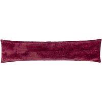 Paoletti Empress Faux Fur Filled Draught Excluder, Red