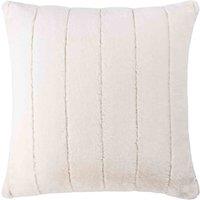 Paoletti Empress Large Faux Fur Filled Cushion, Cream