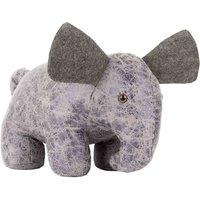Paoletti Ernest Elephant Faux Leather Doorstop, Grey