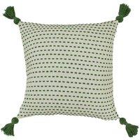 furn. Furn. Ezra Embroidered Filled Cushion, Green