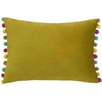 Paoletti Fiesta Velvet Filled Cushion, Gold