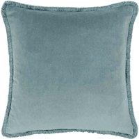 Paoletti Freya Velvet Filled Cushion, Blue